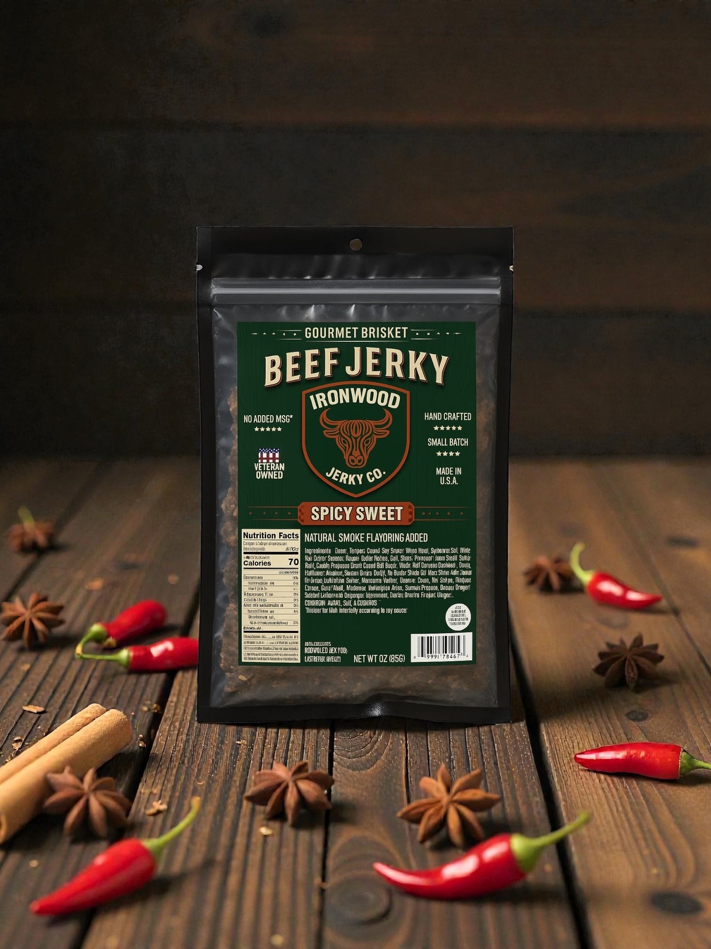 Spicy Sweet Brisket Beef Jerky