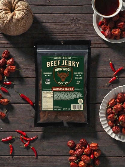 Carolina Reaper (Extremely Hot) Brisket Beef Jerky