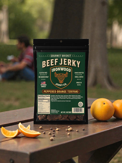 Peppered Orange Teriyaki Beef Jerky