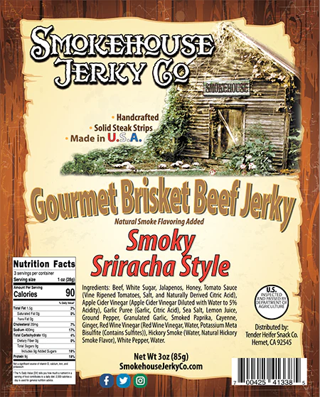 Smoky Sriracha Brisket Beef Jerky