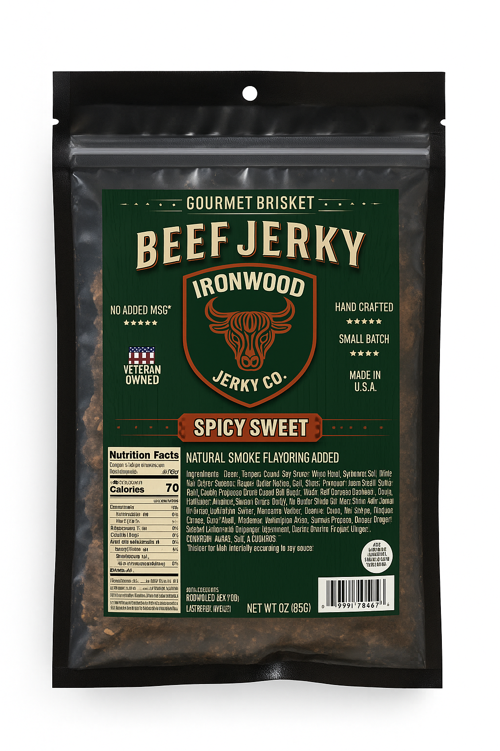 Spicy Sweet Brisket Beef Jerky