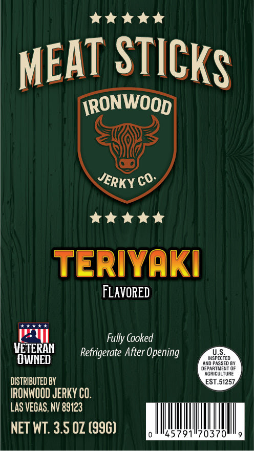 Teriyaki Flavored Meat Snack Sticks 3.5 oz