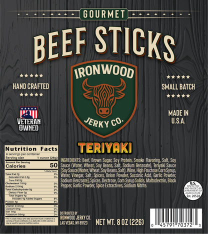 1/2 Pound of Teriyaki Beef Sticks