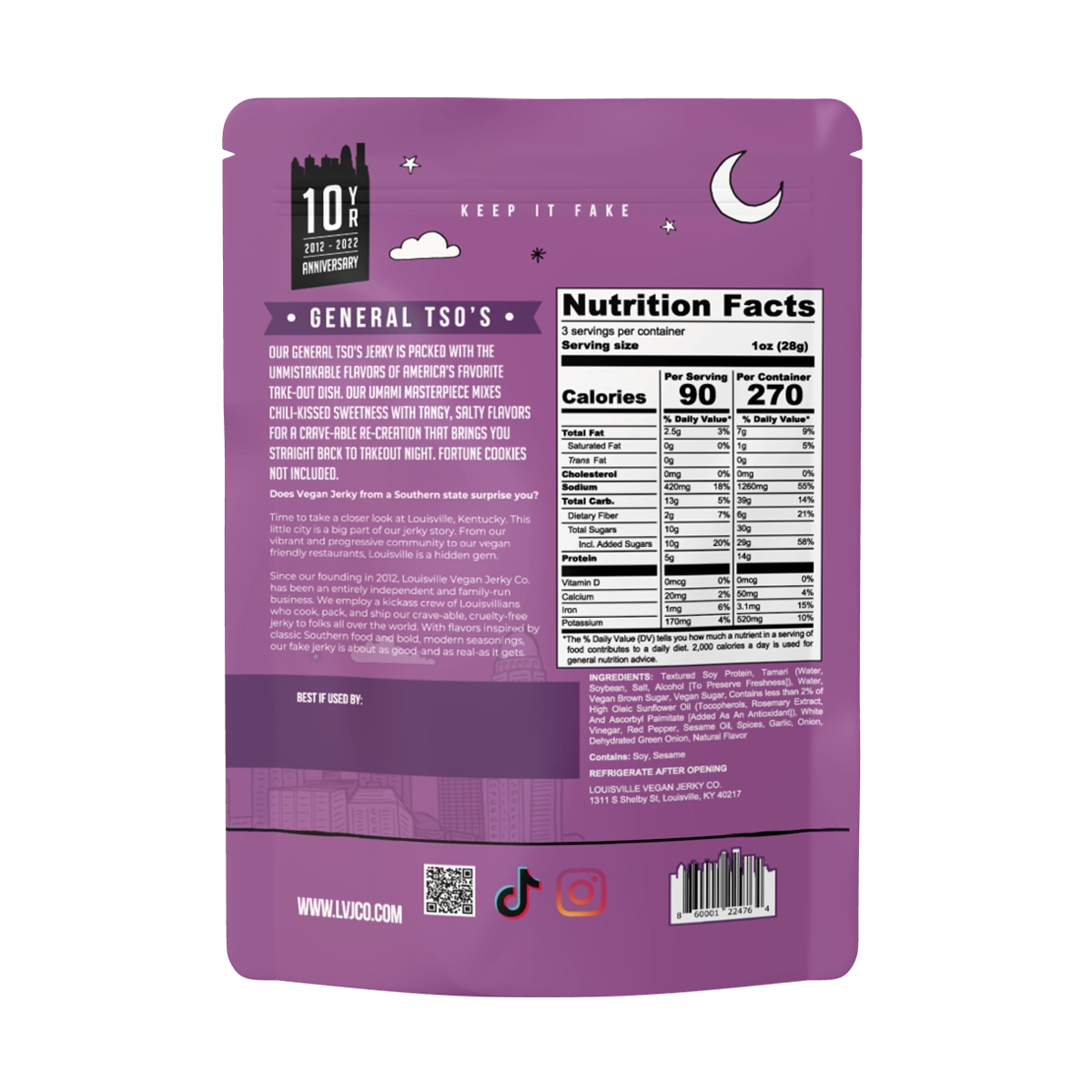 Vegan & Plant Based General Tso's Jerky