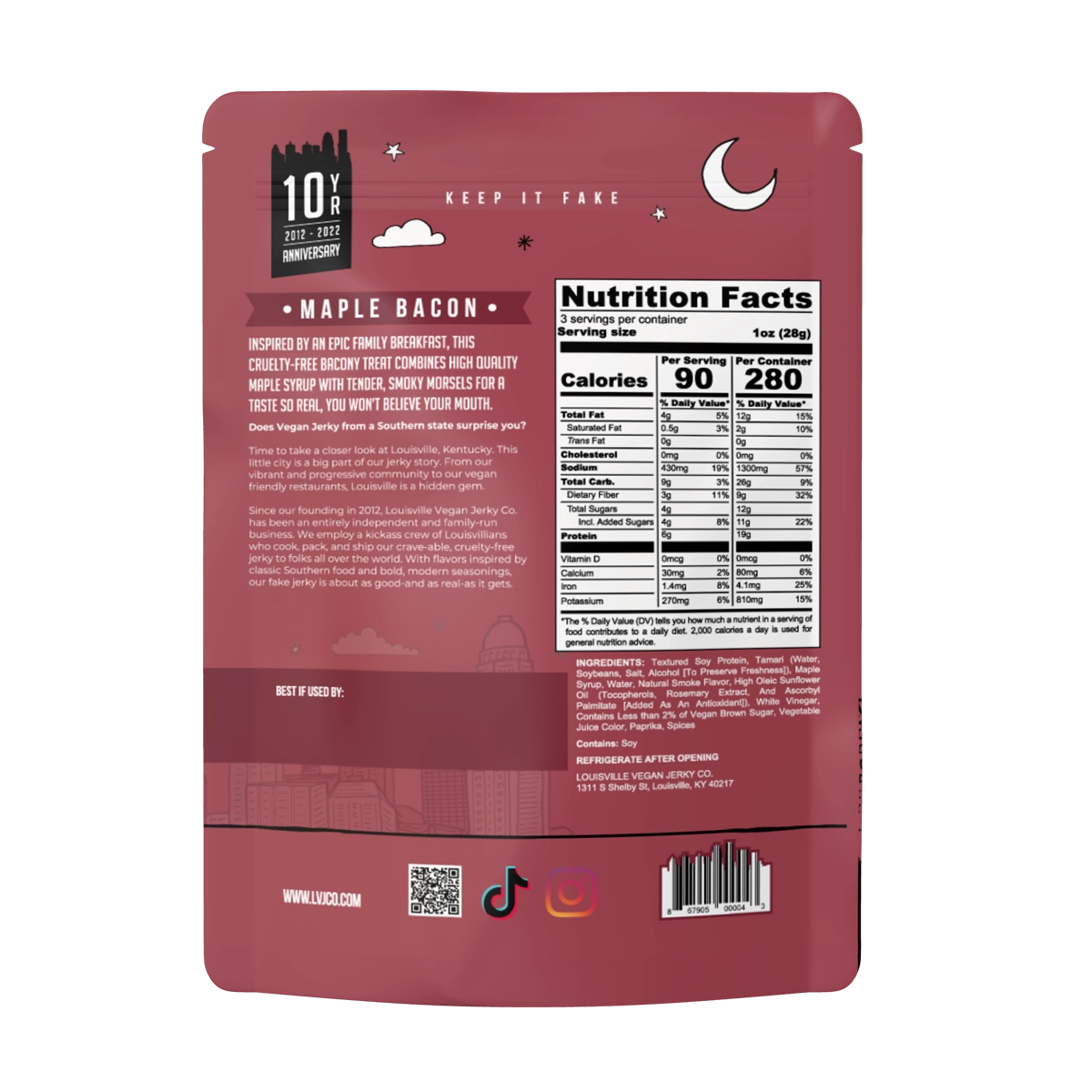 Vegan & Plant Based Maple Bacon Jerky