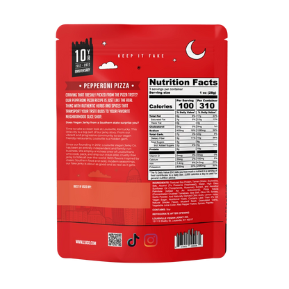 Vegan & Plant Based Pepperoni Pizza Jerky