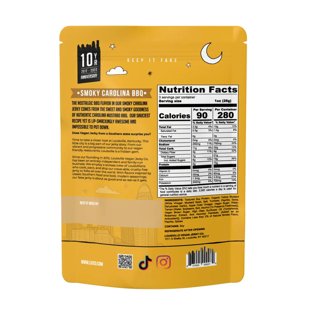 Vegan & Plant Based Smoky Carolina Bbq Jerky