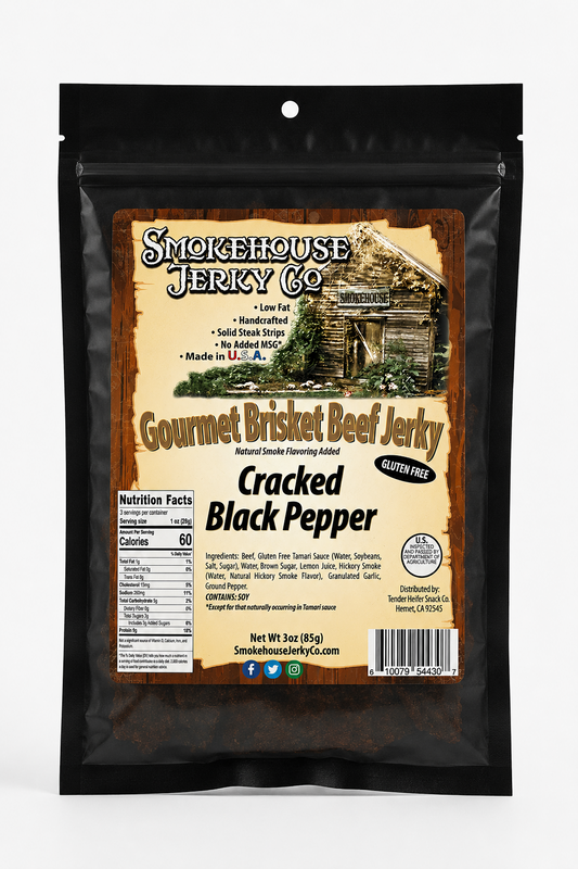 Cracked Black Pepper Jerky - Smokehouse
