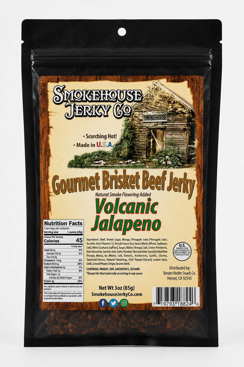 Volcanic Jalapeno Jerky - Smokehouse