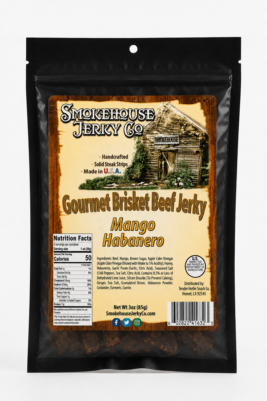 Mango Habanero Jerky - Smokehouse