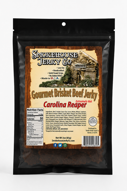 Carolina Reaper (Extremely Hot) Jerky - Smokehouse